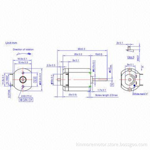 9V DC Motor with Ø20.4 x 15.4 x 25mm Casing, Ideal for Car Headlamps and Mirror Adjusters